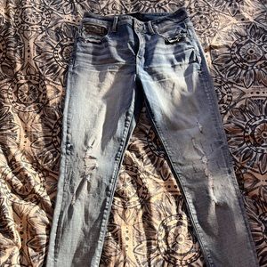 Buckle Black Skinny Ankle Jeans